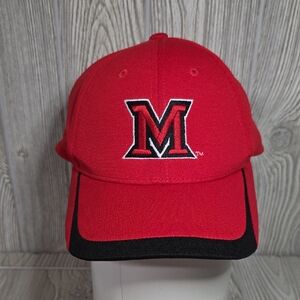 Sport-Tek Red Miami RedHawks Adjustable Baseball Cap